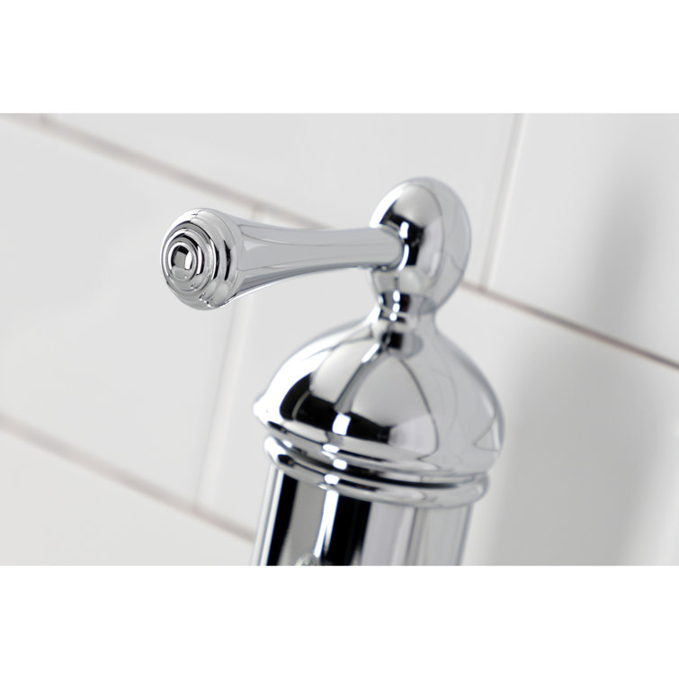 Polished Chrome Single-Handle Bathroom Faucet with Brass Pop-Up