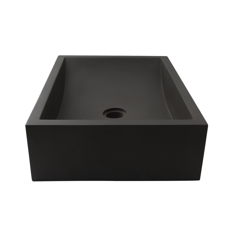 Barclay 5-321CGR Barclay Eldon 13.875'' Concrete Rectangular Bathroom Sink
