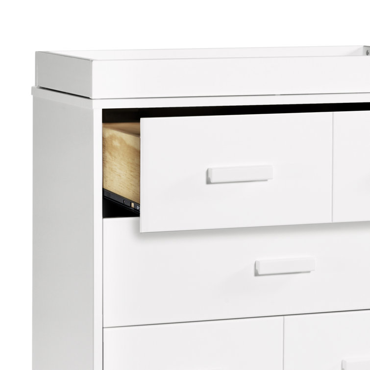 Mid-Century Modern Scoot 3-Drawer Dresser with Removable Changing Tray