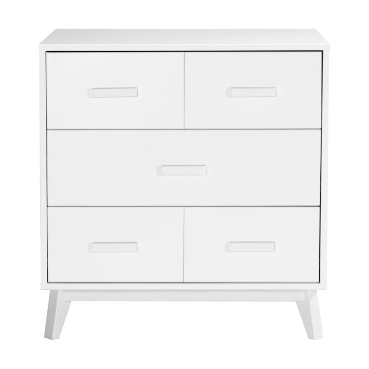 Mid-Century Modern Scoot 3-Drawer Dresser with Removable Changing Tray
