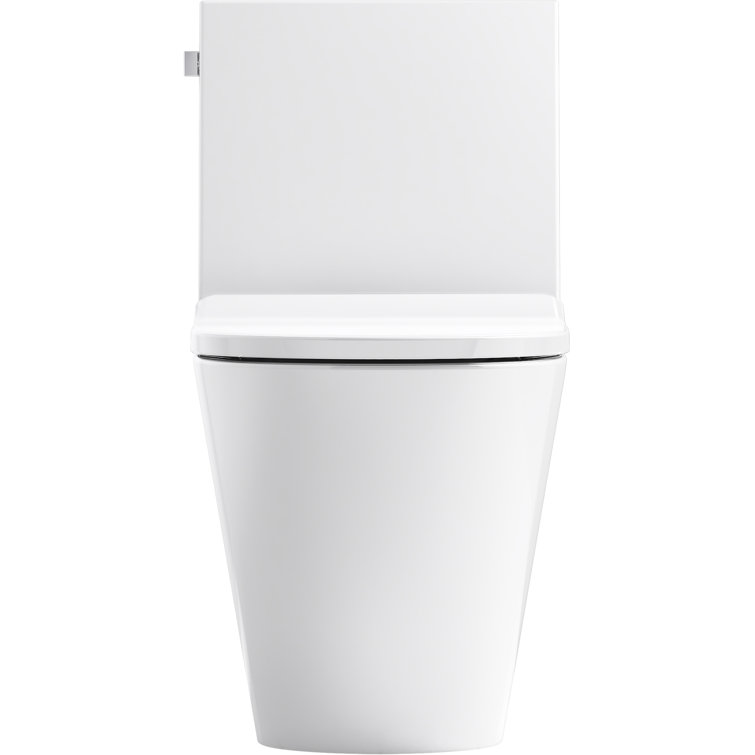 White High Efficiency Dual Flush One-Piece Elongated Toilet