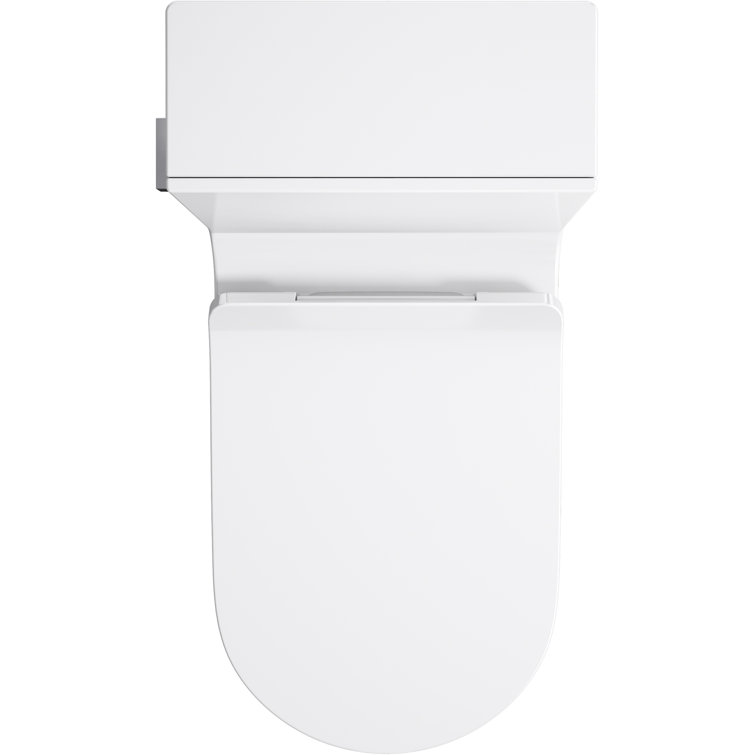 White High Efficiency Dual Flush One-Piece Elongated Toilet