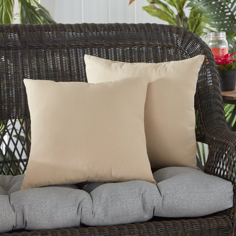 Stone 17" Square Outdoor Throw Pillows Set of 2