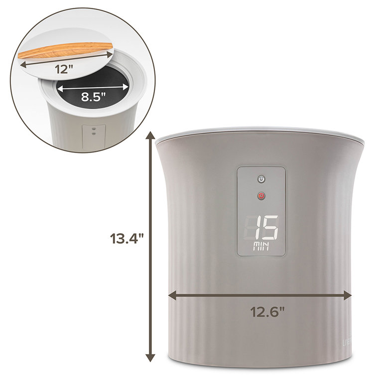 LiveFine Gray Electric Towel Warmer with LCD Display