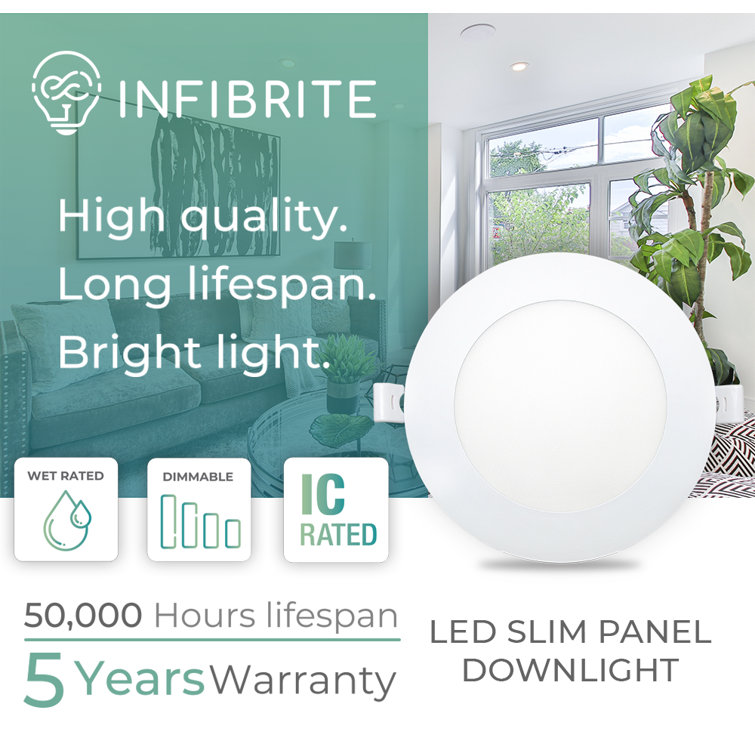 4'' White Aluminum LED Canless Recessed Lighting Kit, 24-Pack