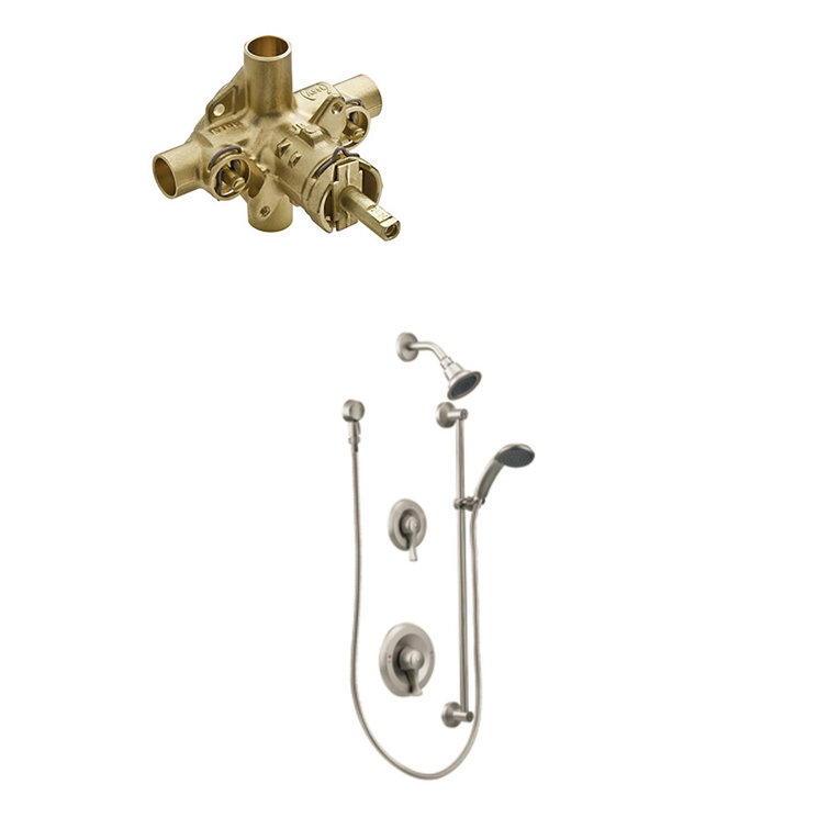 Classic Brushed Nickel Adjustable Multi-Head Shower System