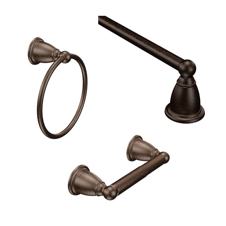 Oil Rubbed Bronze 3-Piece Classic Bathroom Hardware Set
