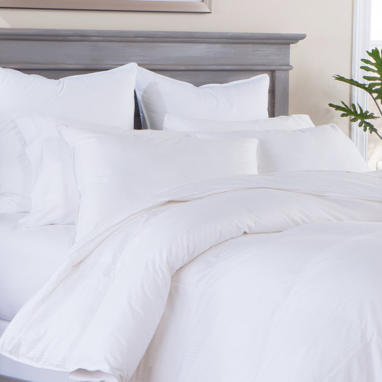 Queen White Hypoallergenic Polyester Down Alternative Pillow Set