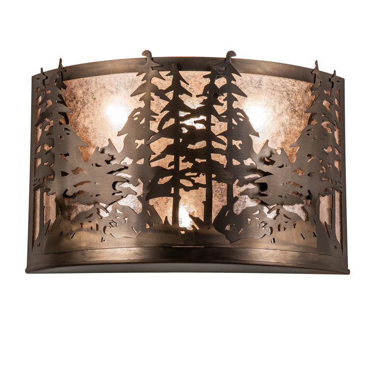 Rustic Lodge 20" Bronze 4-Light Wall Sconce