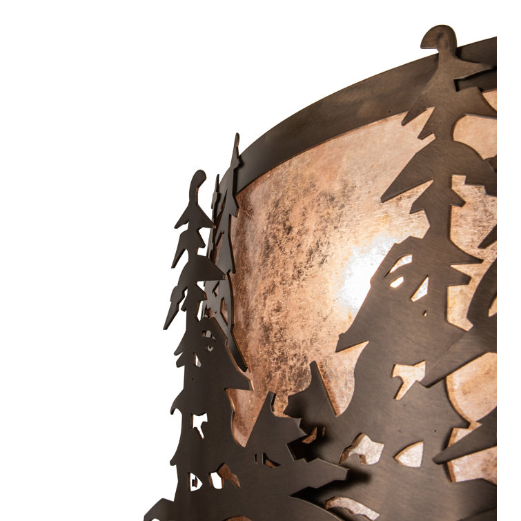 Rustic Lodge 20" Bronze 4-Light Wall Sconce