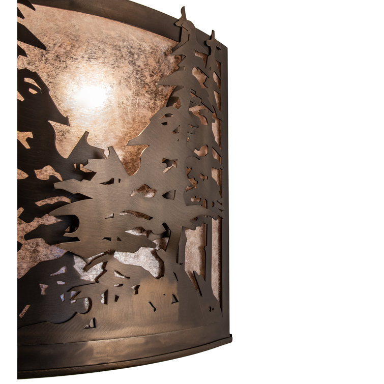 Rustic Lodge 20" Bronze 4-Light Wall Sconce