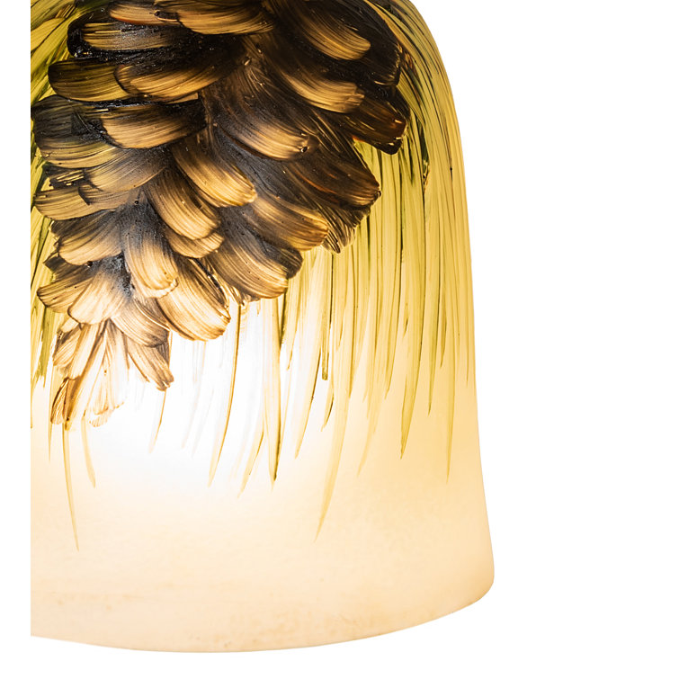 Dual-Light Hand-Painted Pinecone Black Sconce
