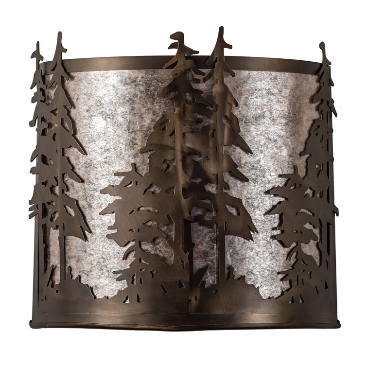 Tall Pines 12" Handcrafted Antique Copper Dimmable Wall Sconce