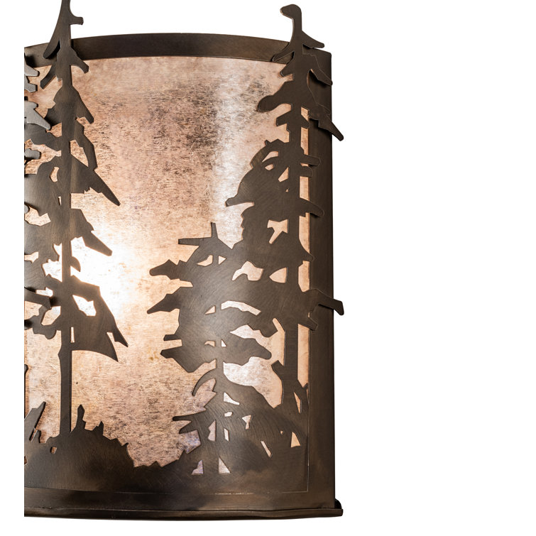 Tall Pines 12" Handcrafted Antique Copper Dimmable Wall Sconce