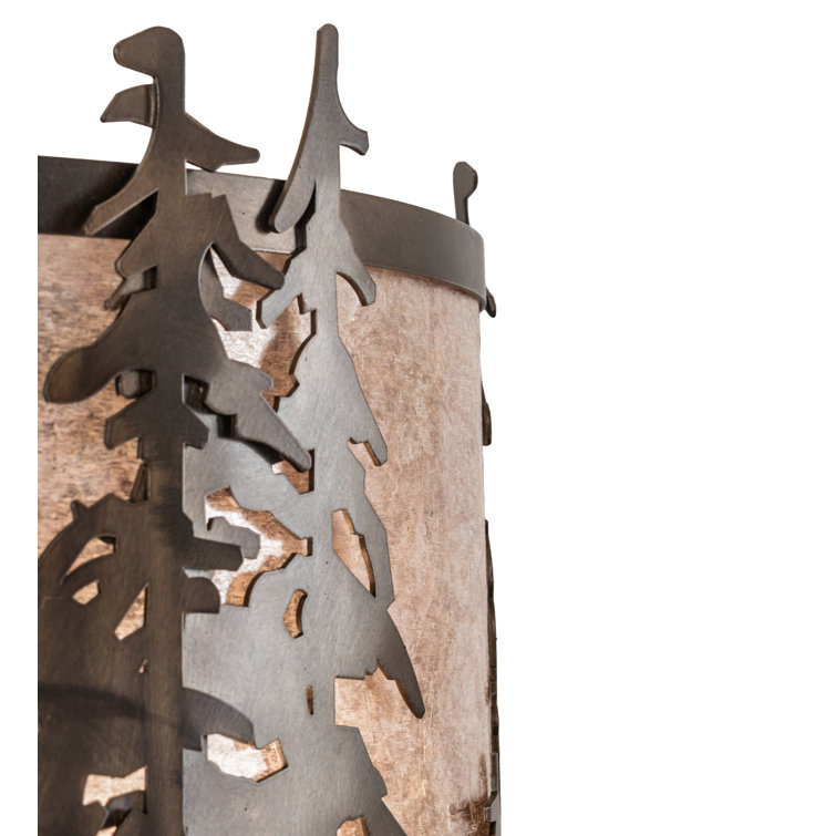 Tall Pines 12" Handcrafted Antique Copper Dimmable Wall Sconce