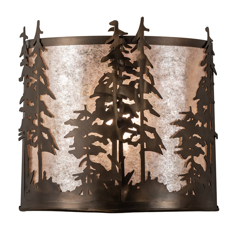 Tall Pines 12" Handcrafted Antique Copper Dimmable Wall Sconce