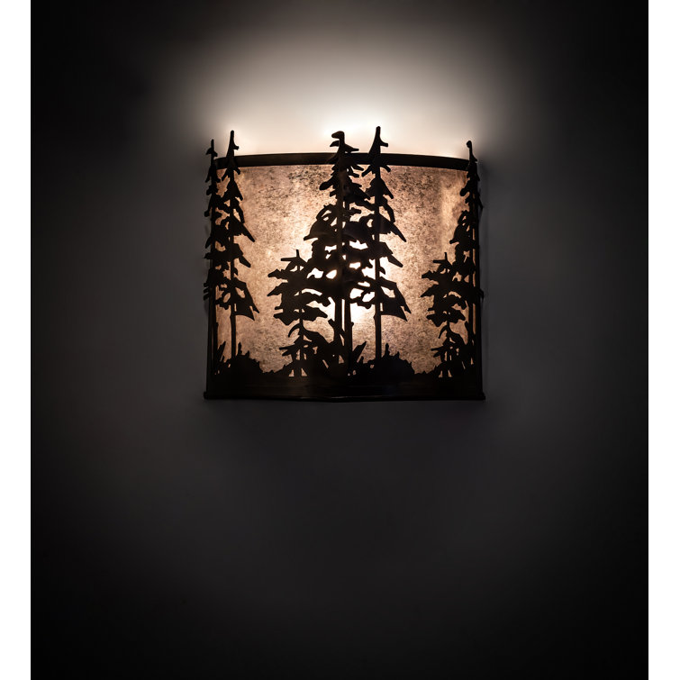 Tall Pines 12" Handcrafted Antique Copper Dimmable Wall Sconce