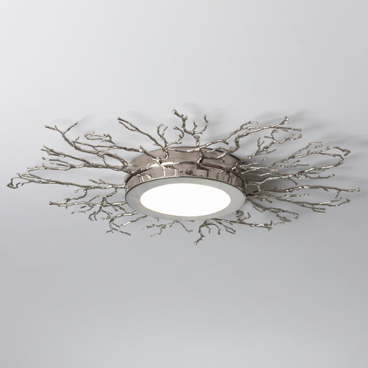 Elegant Nickel 4-Light LED Drum Ceiling Fixture