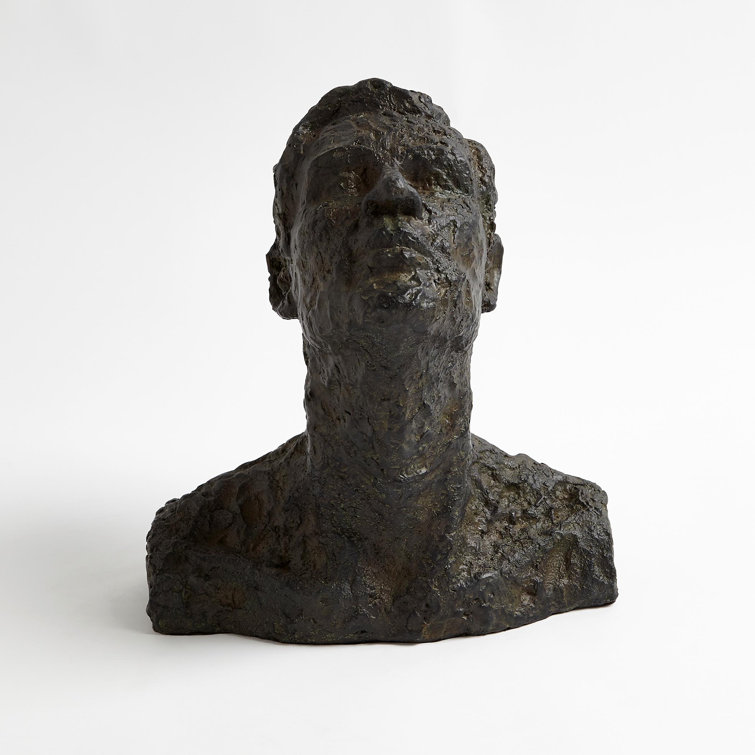 Contemporary Gazing Sculpture in Dark Bronze Verdi Finish