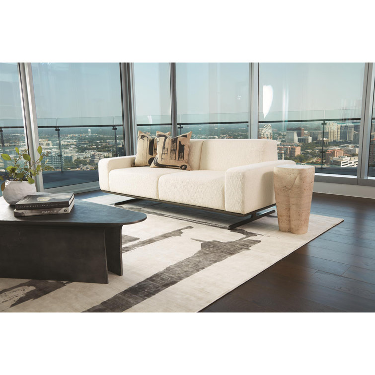 Chic Femme Form 20" Travertine Stool in Honed Finish