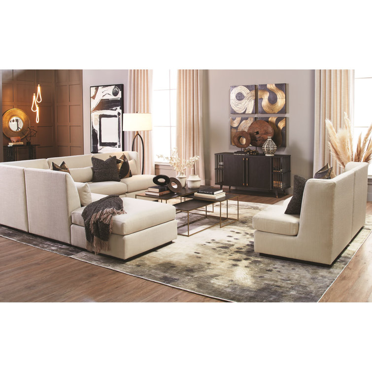 Ellipse Bronze Base Floor Lamp with White Burlap Shade