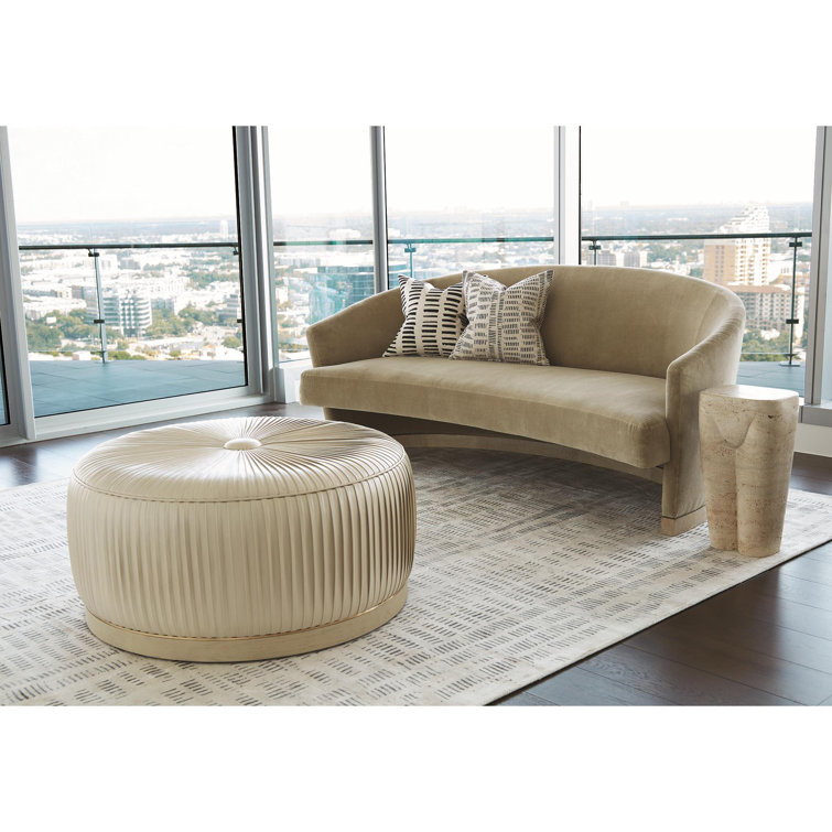 Chic Femme Form 20" Travertine Stool in Honed Finish