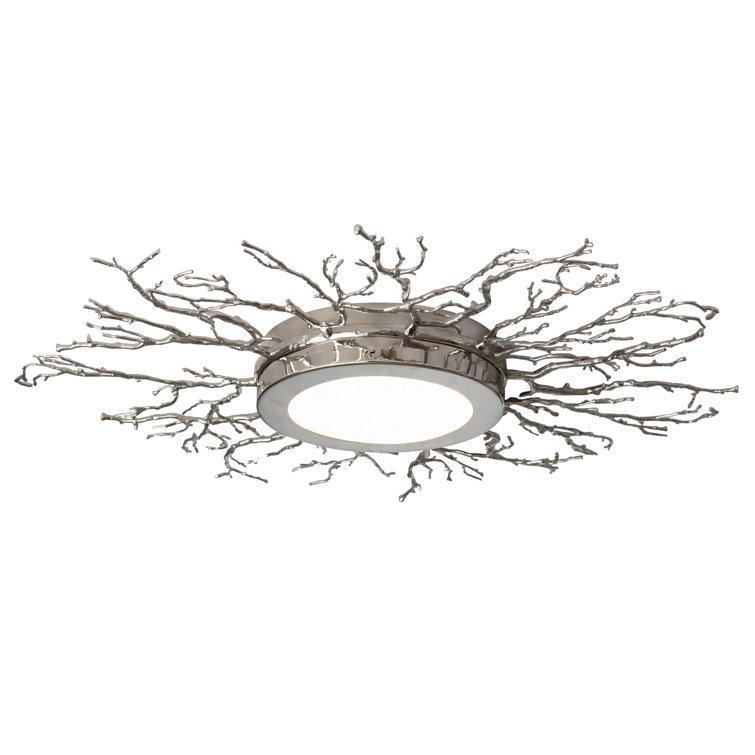 Elegant Nickel 4-Light LED Drum Ceiling Fixture