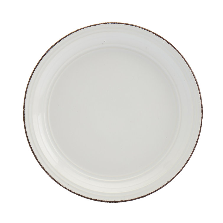 White Ceramic 12-Piece Dinnerware Set with Glossy Finish