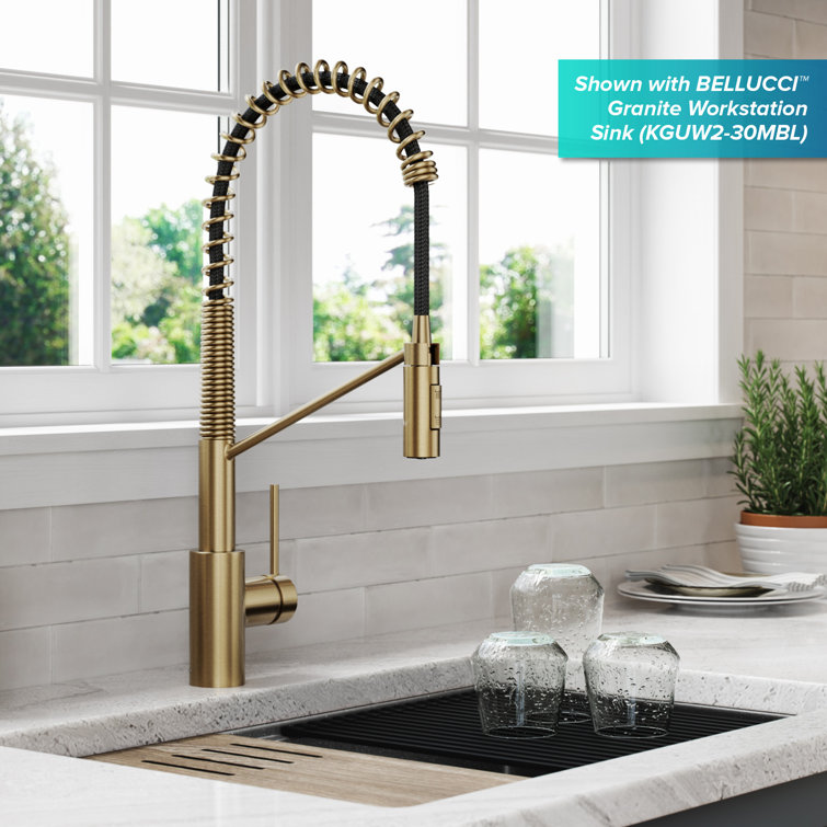 Antique Bronze Commercial Style Pull-Down Kitchen Faucet