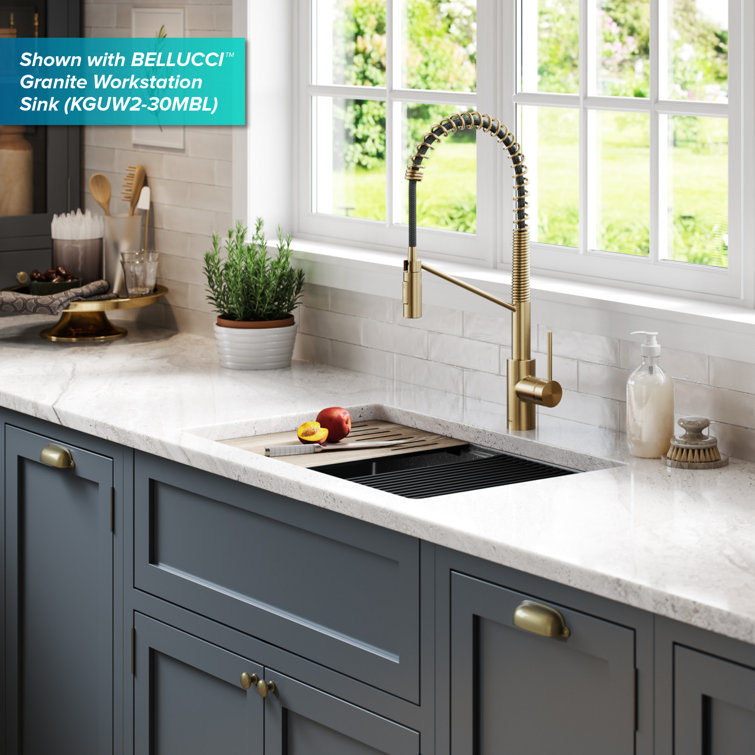 Antique Bronze Commercial Style Pull-Down Kitchen Faucet