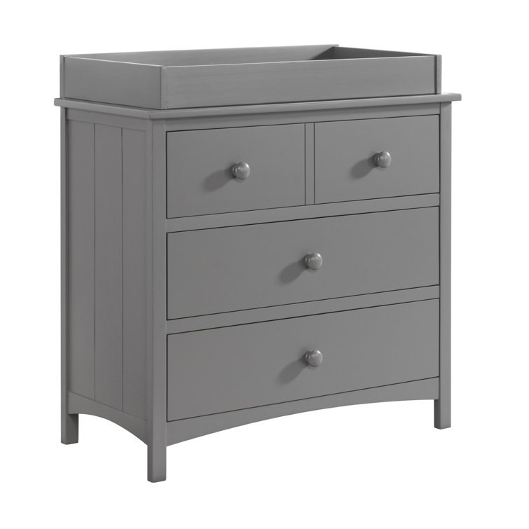 Dove Gray Painted Wood Veneer Baby Changing Topper