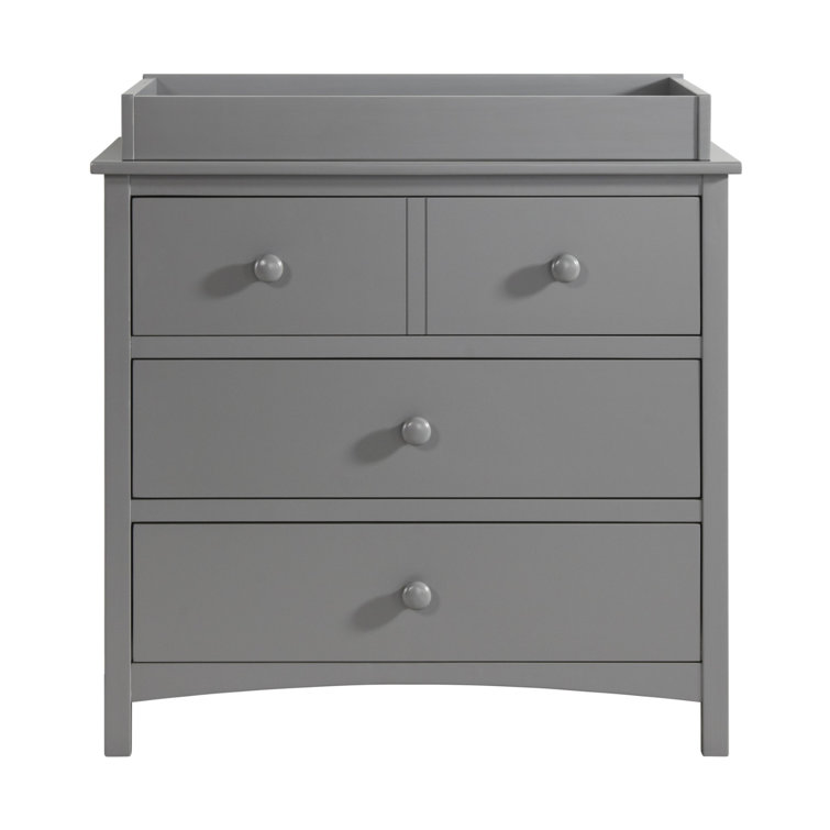 Dove Gray Painted Wood Veneer Baby Changing Topper
