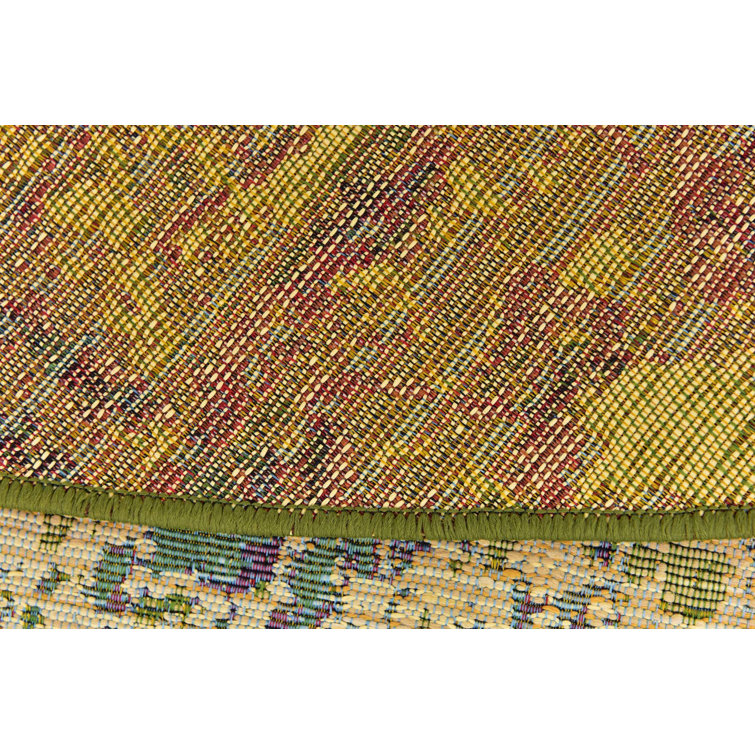 Vibrant Harmony 10' x 12' Multi-Color Abstract Outdoor Rug