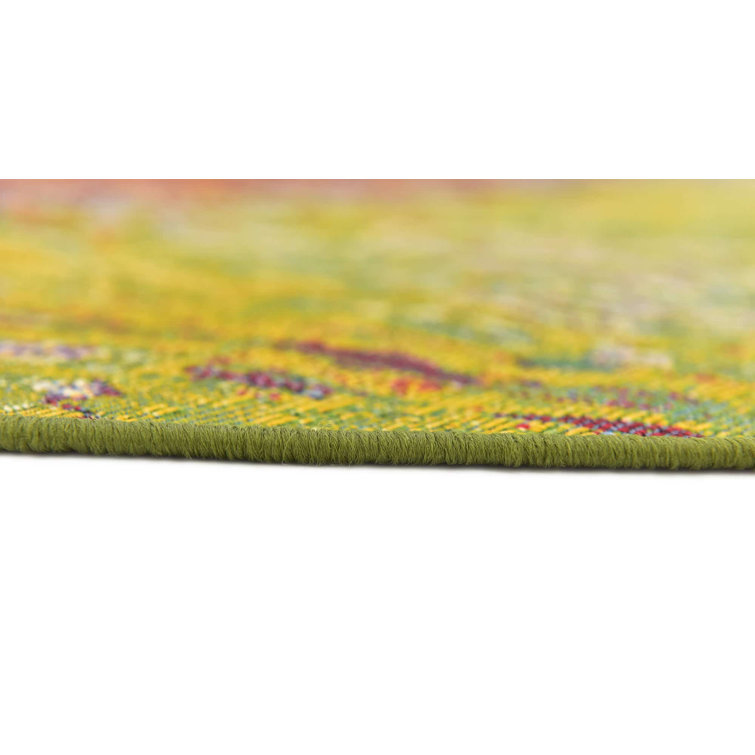 Vibrant Harmony 10' x 12' Multi-Color Abstract Outdoor Rug