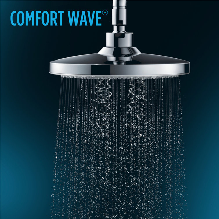 Modern Chrome Square Rain Shower Head with Comfort Wave Technology