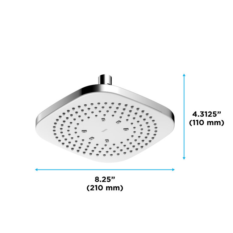 Modern Chrome Square Rain Shower Head with Comfort Wave Technology