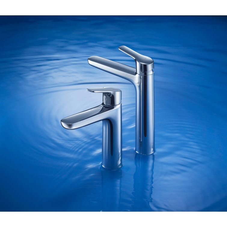 Elegant Polished Chrome Single Hole Bathroom Faucet with Drain Assembly