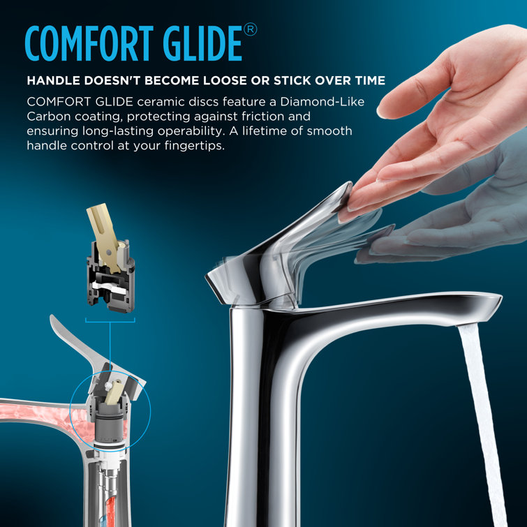 Elegant Polished Chrome Single Hole Bathroom Faucet with Drain Assembly