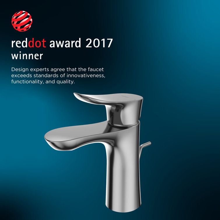 Polished Nickel Single Hole Bathroom Faucet with Drain Assembly