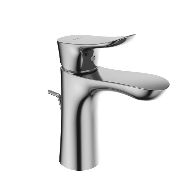 Polished Nickel Single Hole Bathroom Faucet with Drain Assembly