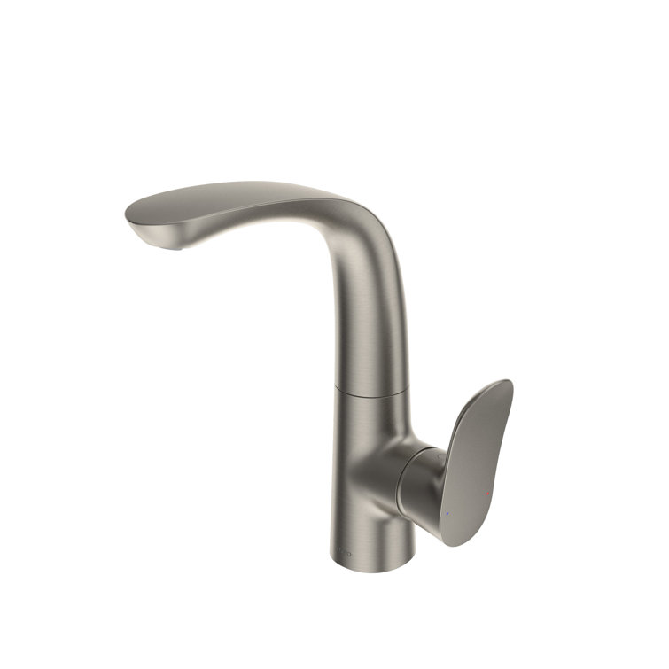 Polished Nickel Single Hole Modern Bathroom Faucet