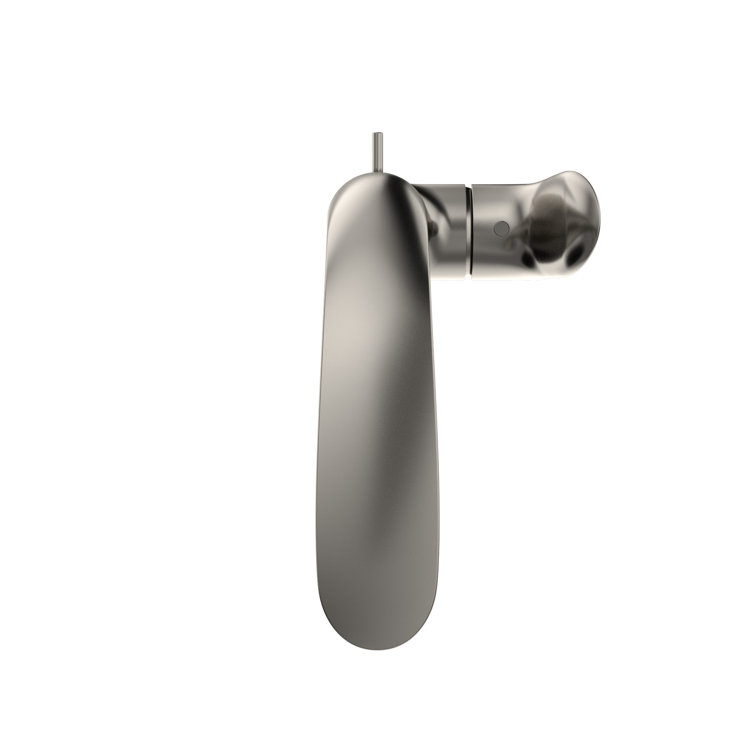 Polished Nickel Single Hole Modern Bathroom Faucet with Drain Assembly