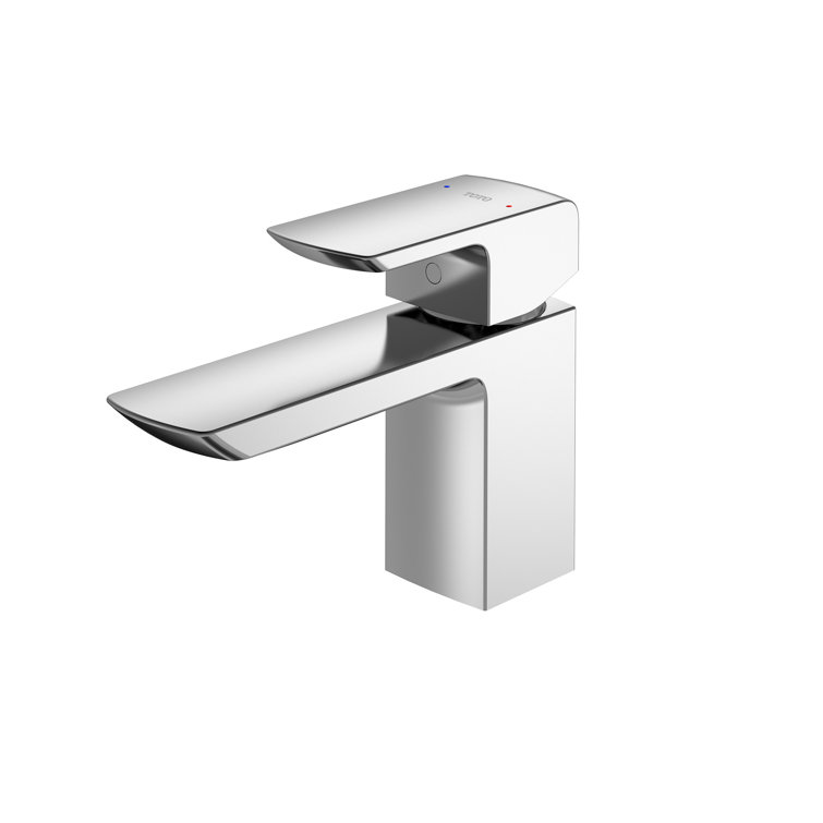 Polished Nickel 5.25" Modern Single Hole Faucet with Drain Assembly