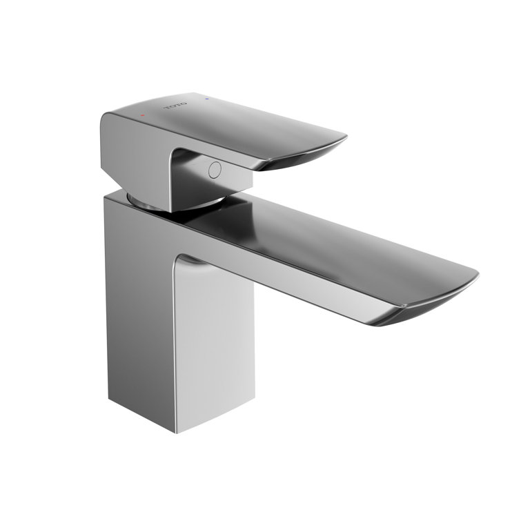 Polished Nickel 5.25" Modern Single Hole Faucet with Drain Assembly