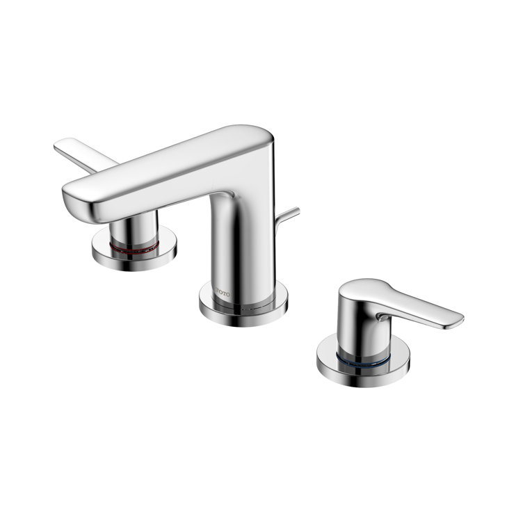 Polished Nickel 11'' Modern Widespread Bathroom Faucet
