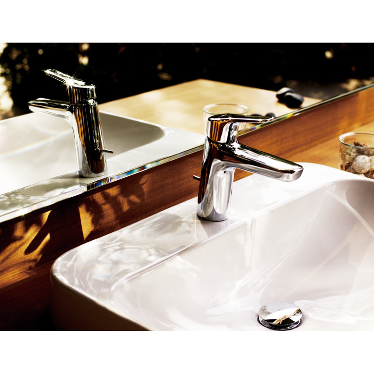 Polished Nickel 6 7/8" Modern Single Hole Faucet with Comfort Glide Technology
