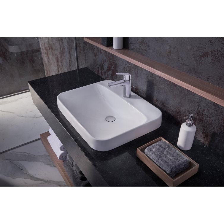 Polished Nickel 6 7/8" Modern Single Hole Faucet with Comfort Glide Technology