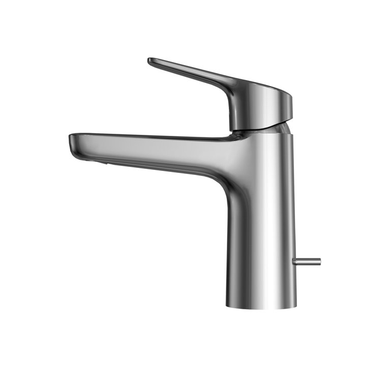 Polished Nickel 6 7/8" Modern Single Hole Faucet with Comfort Glide Technology