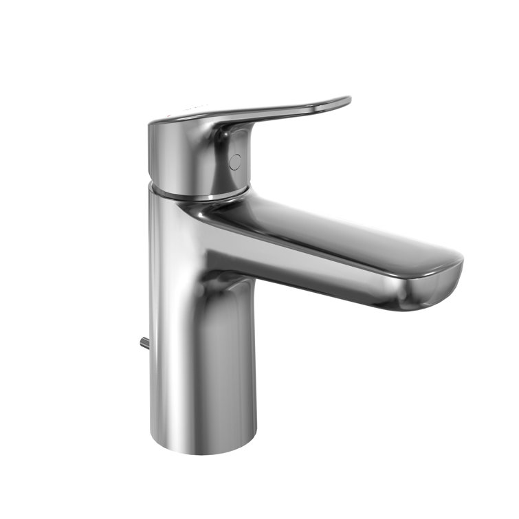 Polished Nickel 6 7/8" Modern Single Hole Faucet with Comfort Glide Technology