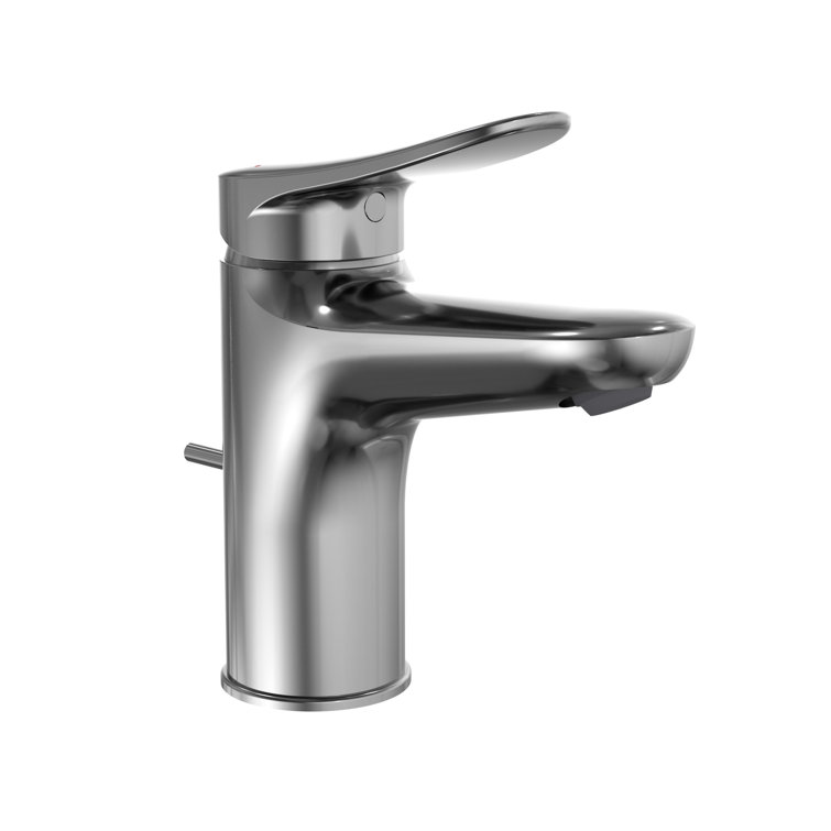 Sleek Chrome 1.2 GPM Single Handle Bathroom Faucet with Drain